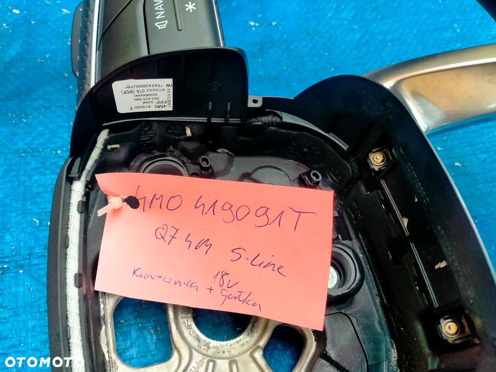Audi Q7 SQ7 4M S-Line / 4M0419091T / Kierownica ŚCIĘTA / ŁOPATKI / GAŁKA MIESZEK / ORYGINAŁ - 2