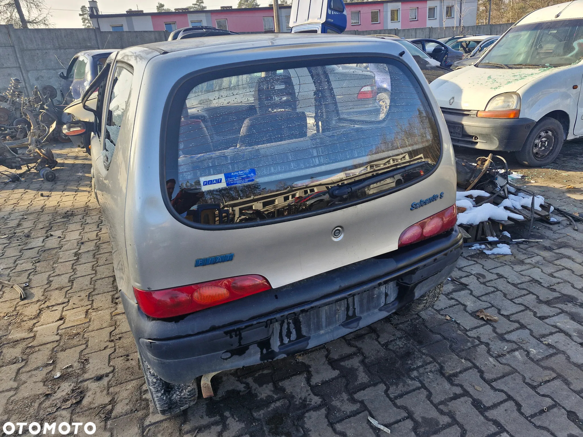 Fiat Seicento demontaż maska zderzak lampa drzwi lusterko fotel silnik skrzynia rozrusznik alternator - 4
