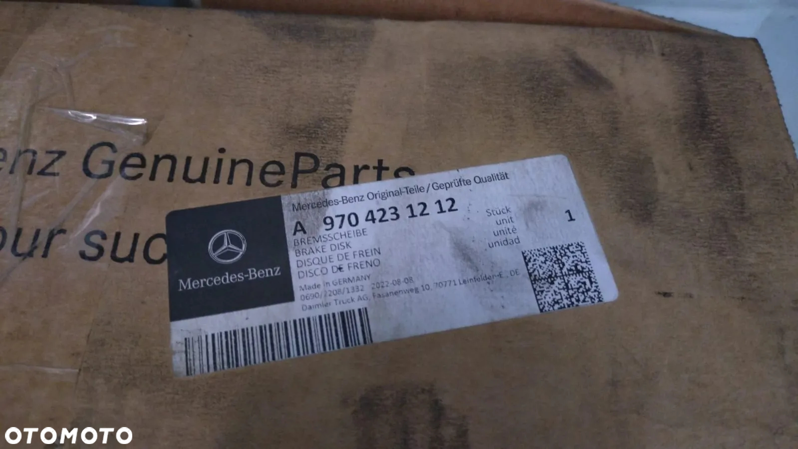TARCZA HAMULCOWA MERCEDES ATEGO, ATEGO 2, ATEGO 3 A9704231212 V224/215 - 2