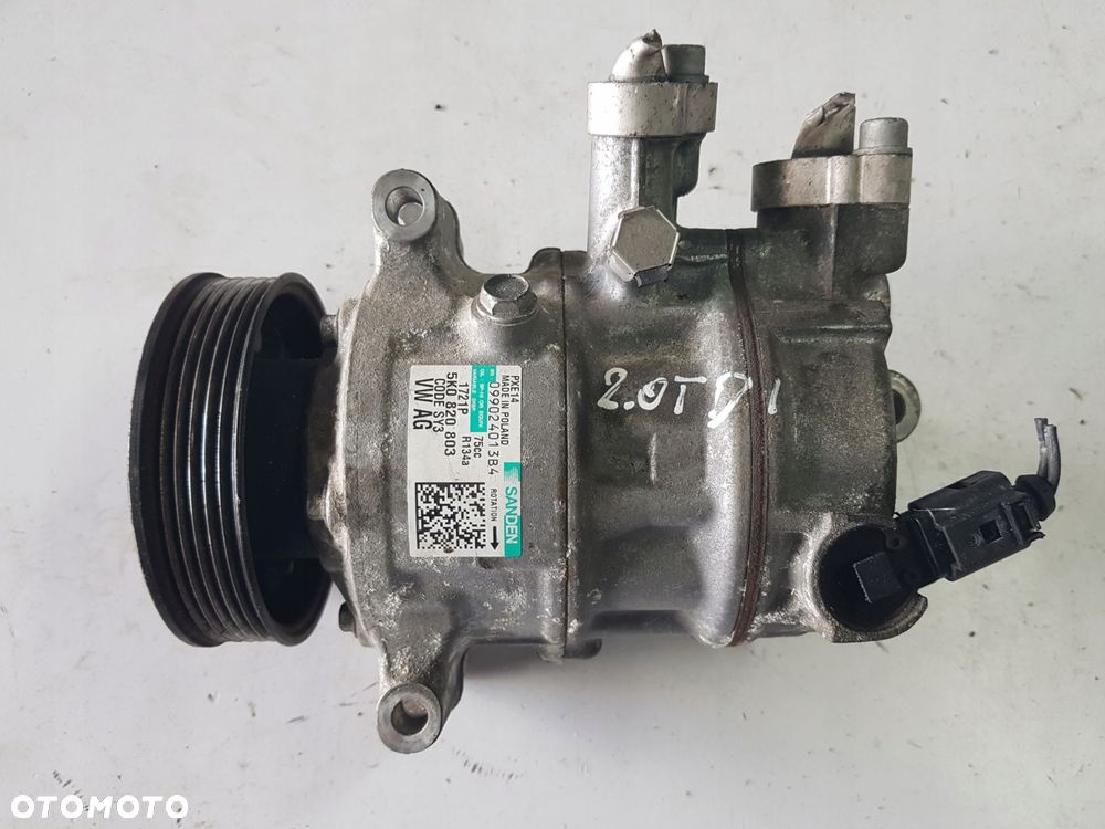 SEAT LEON 2 II LIFT 09-12r 2.0 TDI SPRĘŻARKA KLIMATYZACJI 5K0820803 - 1