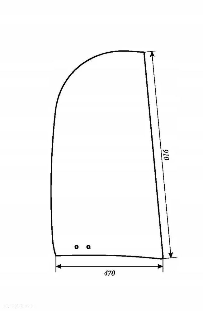 Szyba boczna tylna prawa JCB 8014, 8016, 8018 827/80315 ZAM - 1