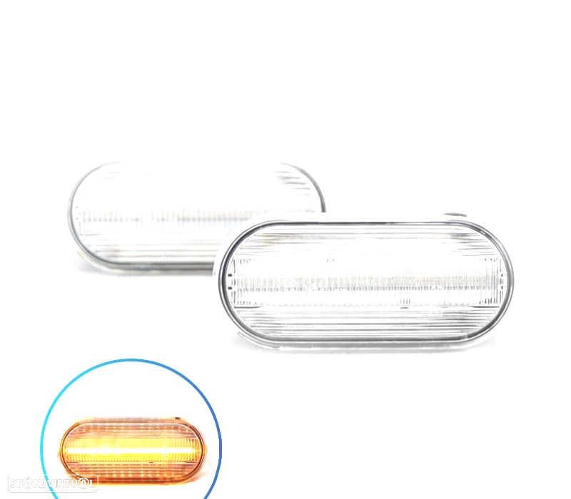 PISCAS LATERAIS LED BAR FORD SEAT VOLKSWAGEN VW CROMADO - 2