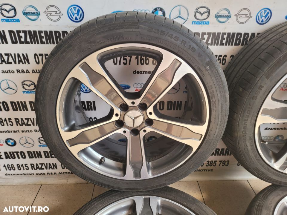 Set Jante Mercedes R19 5x112 Anvelope Continental Vara Dot 2319 235/45R19 Cls Gla Ml Gl E C Class - 4
