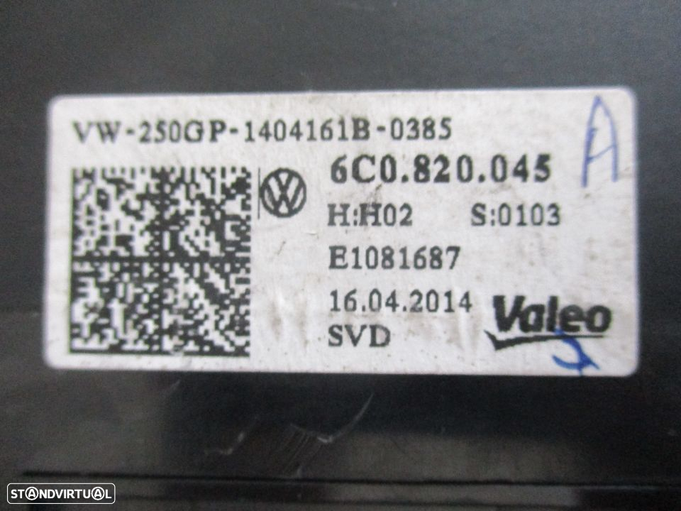 Comando Sofagem Ar Condicionado VW Volkswagen Polo 2014 a 2017 - 2