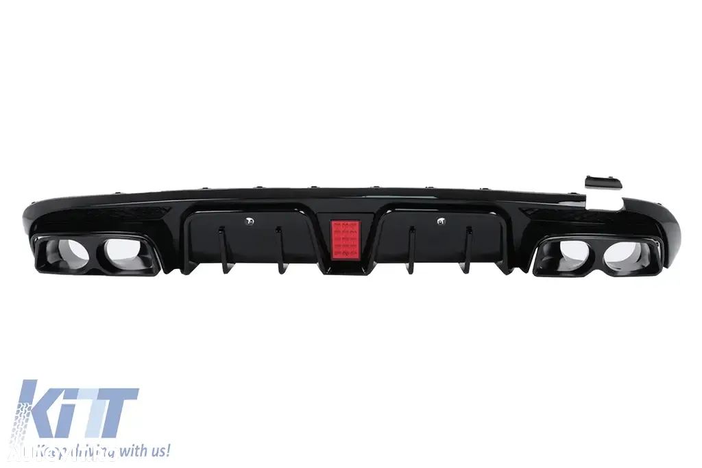 Difuzor Bara Spate compatibil cu Mercedes C-Class W205 S205 (2014-2020) pentru Sport Line - 1