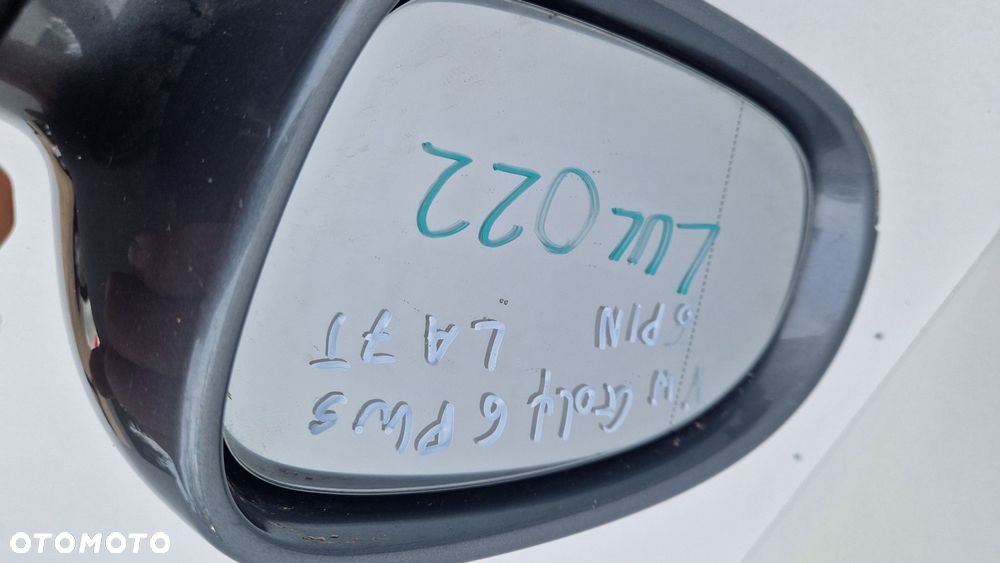 VW GOLF 6 IV LUSTERKO LEWE LEWA STRONA EUROPA ORYGINALNE KOD LAK LA7T - 2