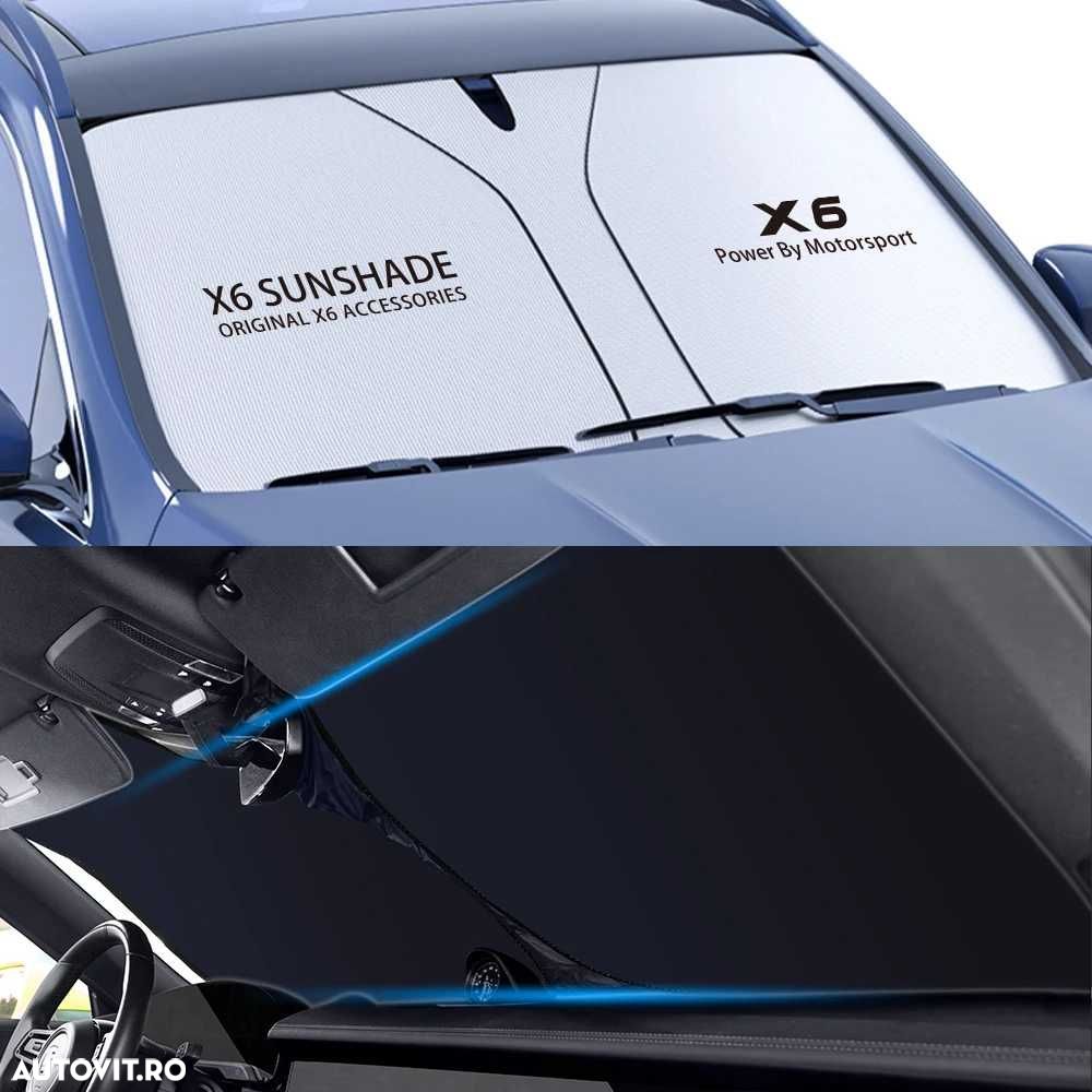 Parasolar AUTO Parbriz Dedicat BMW X6 E71 F16 G06, 140x70cm, Pliabil - 4