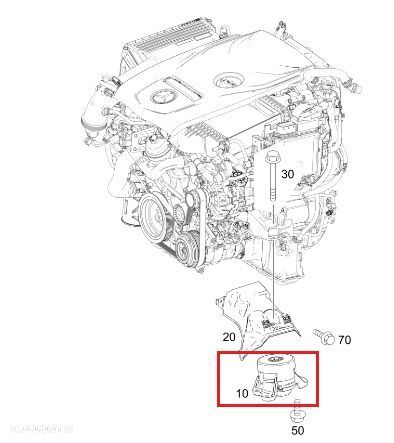 MERCEDES E-KLASA W213 GLC X253 Poduszka silnika prawa OE - 2