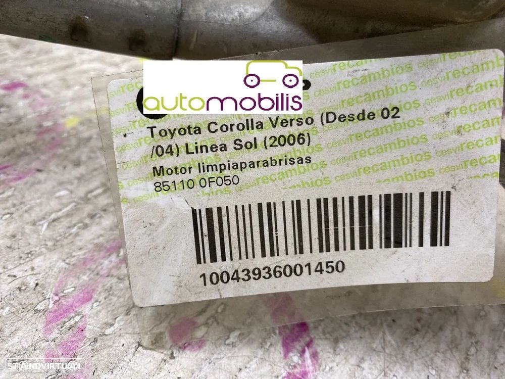 Limpa Vidros TOYOTA COROLLA Verso 2.2 D4D Ref. 851100F050 - NO. 340023 - 4