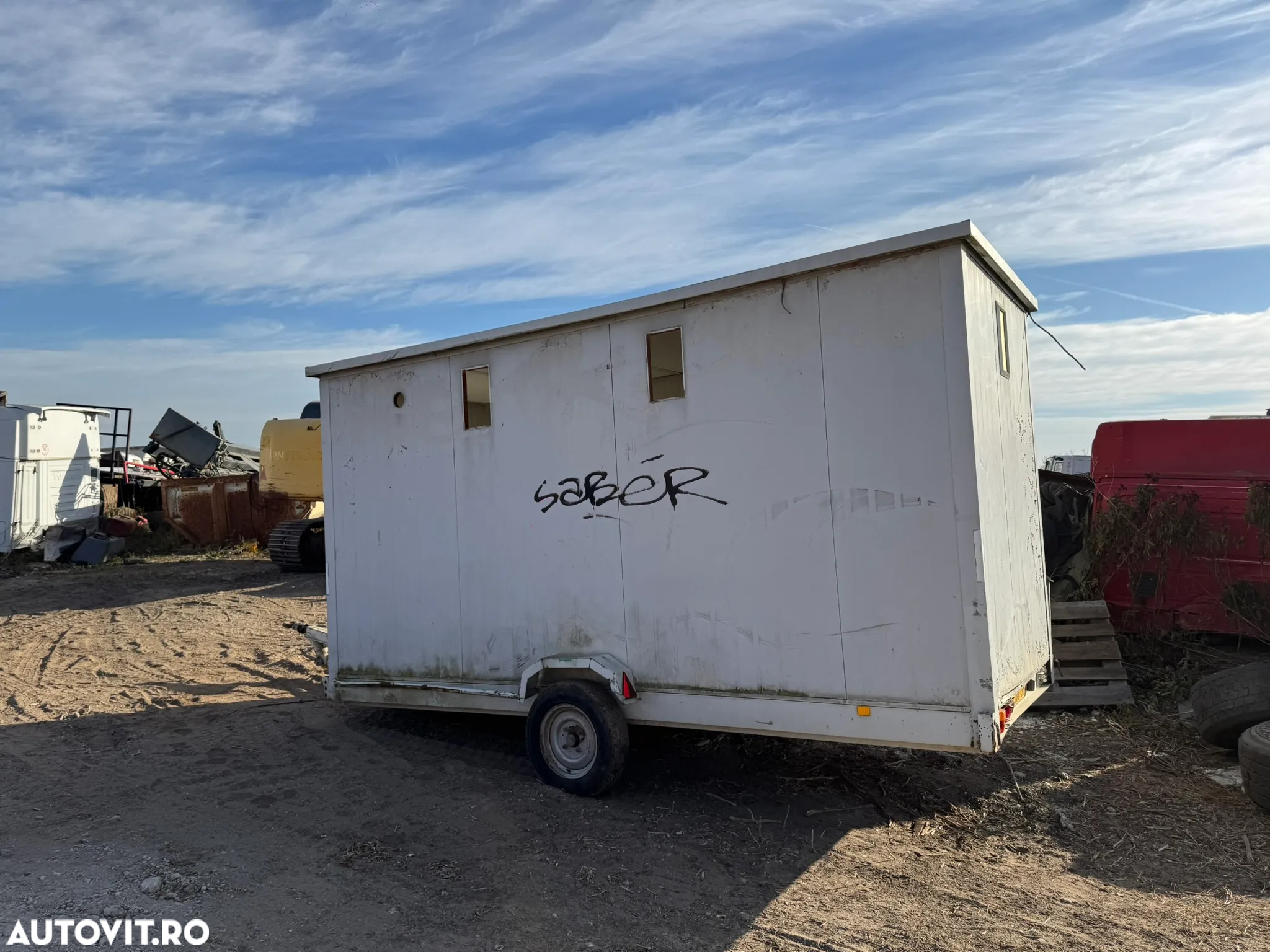 Remorca Container Vestiar / Depozit / Organizare Santier : 4 BUC : cu ACTE - 4