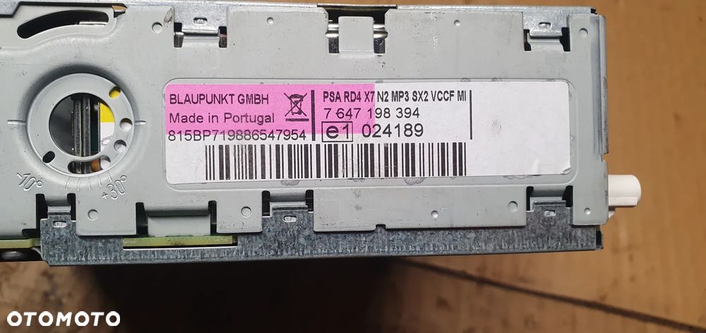 Radio radioodtwarzacz oryginał Citroen C5 III 9663080277 - 7