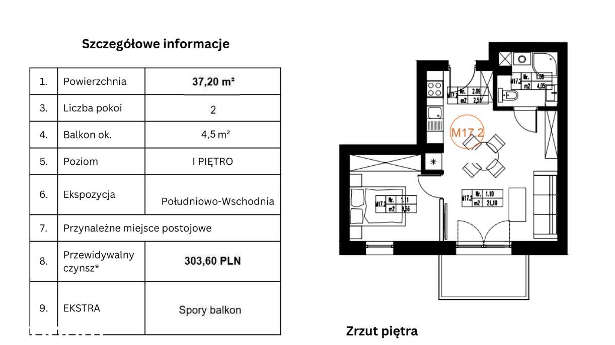 Komfortowe mieszkanie 2 pokojowe duży taras winda M17.2 - Pełny obrazek: 2/29