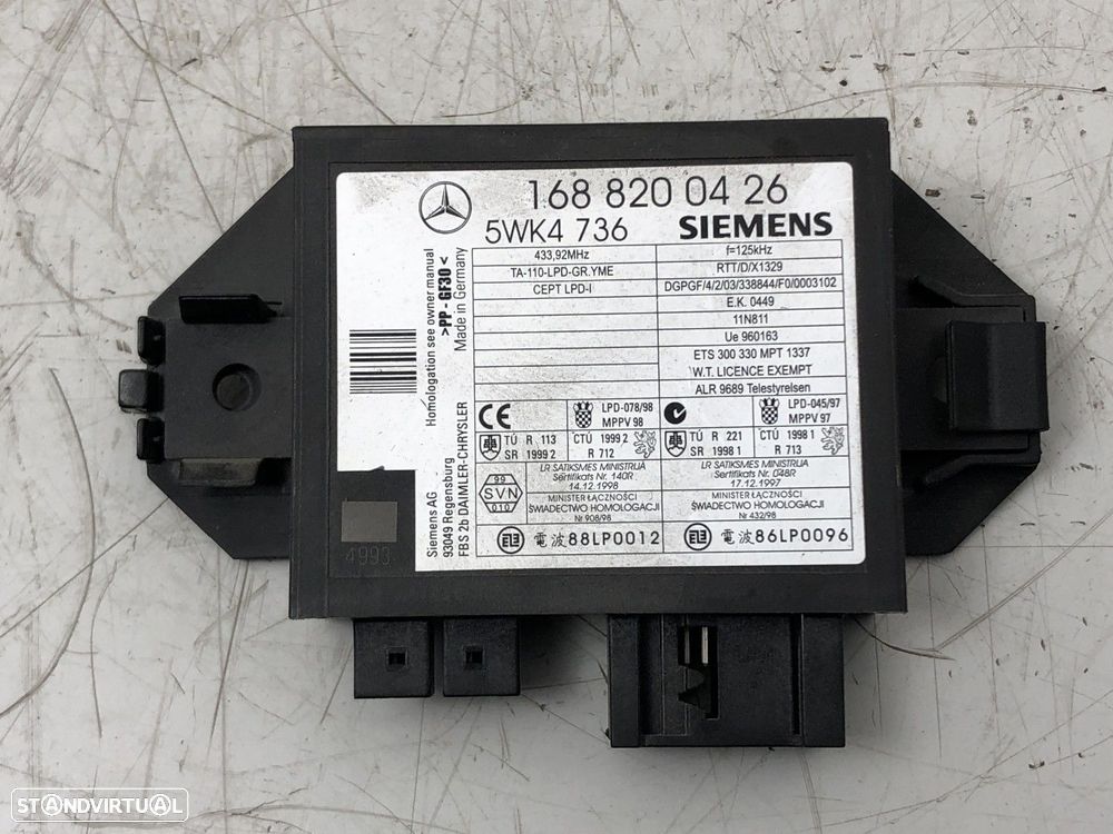 Modulo Imobilização Usado MERCEDES-BENZ A-CLASS (W168) REF. A1688200426 A 168 82... - 1