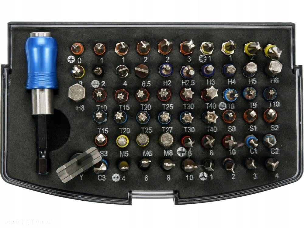 YATO ZESTAW KOŃCÓWEK ŚRUBOKRĘTOWYCH 59 SZT. Z ADAPTEREM ORGANIZER YT-04624 - 2