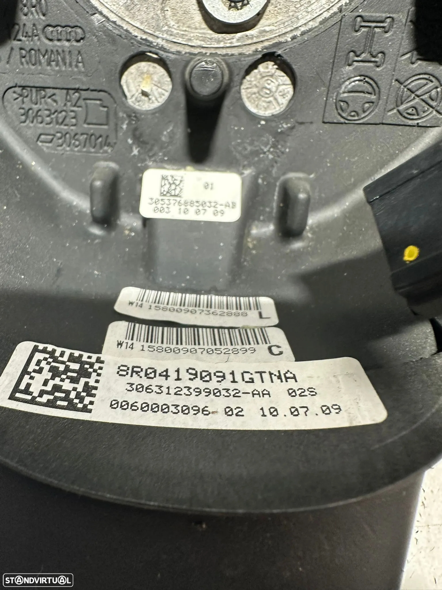 Volante Airbag Multifunções Botões Patilhas Original Audi A3 8P DSG 8R0419091GTNA 2008 - 2012 - 8