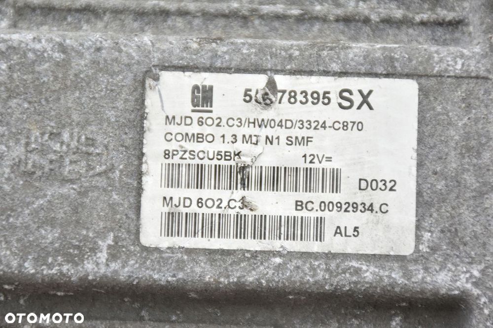 komputer sterownik opel combo 55578395 - 4