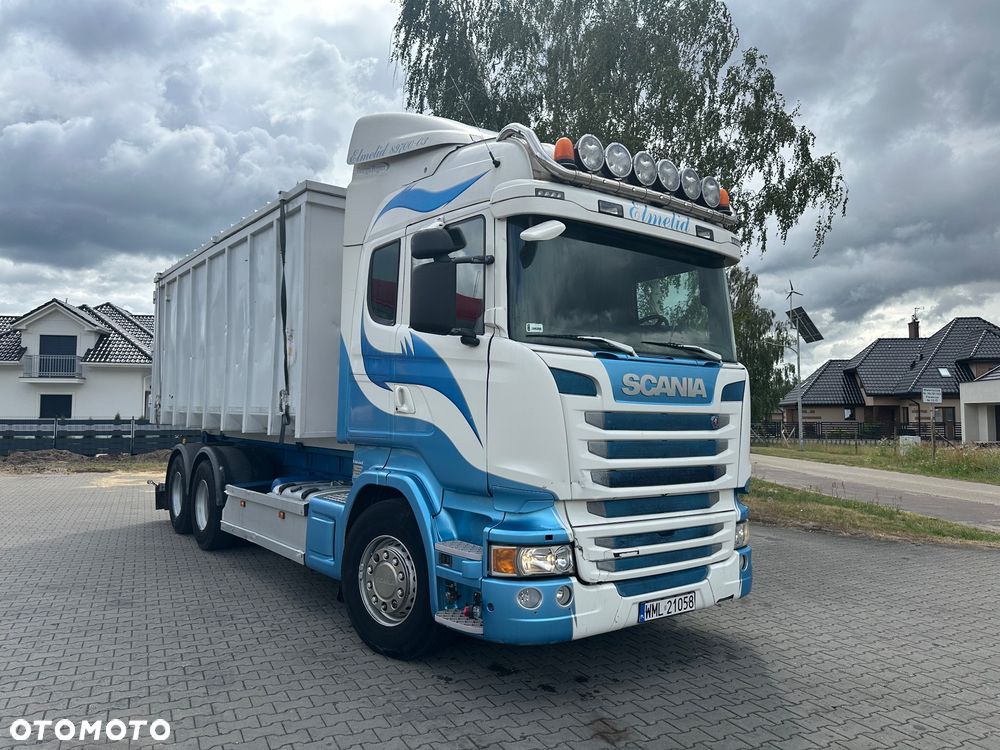 Scania R480 6x4 2014 hakowiec do zboza złomu trocin hak - 2