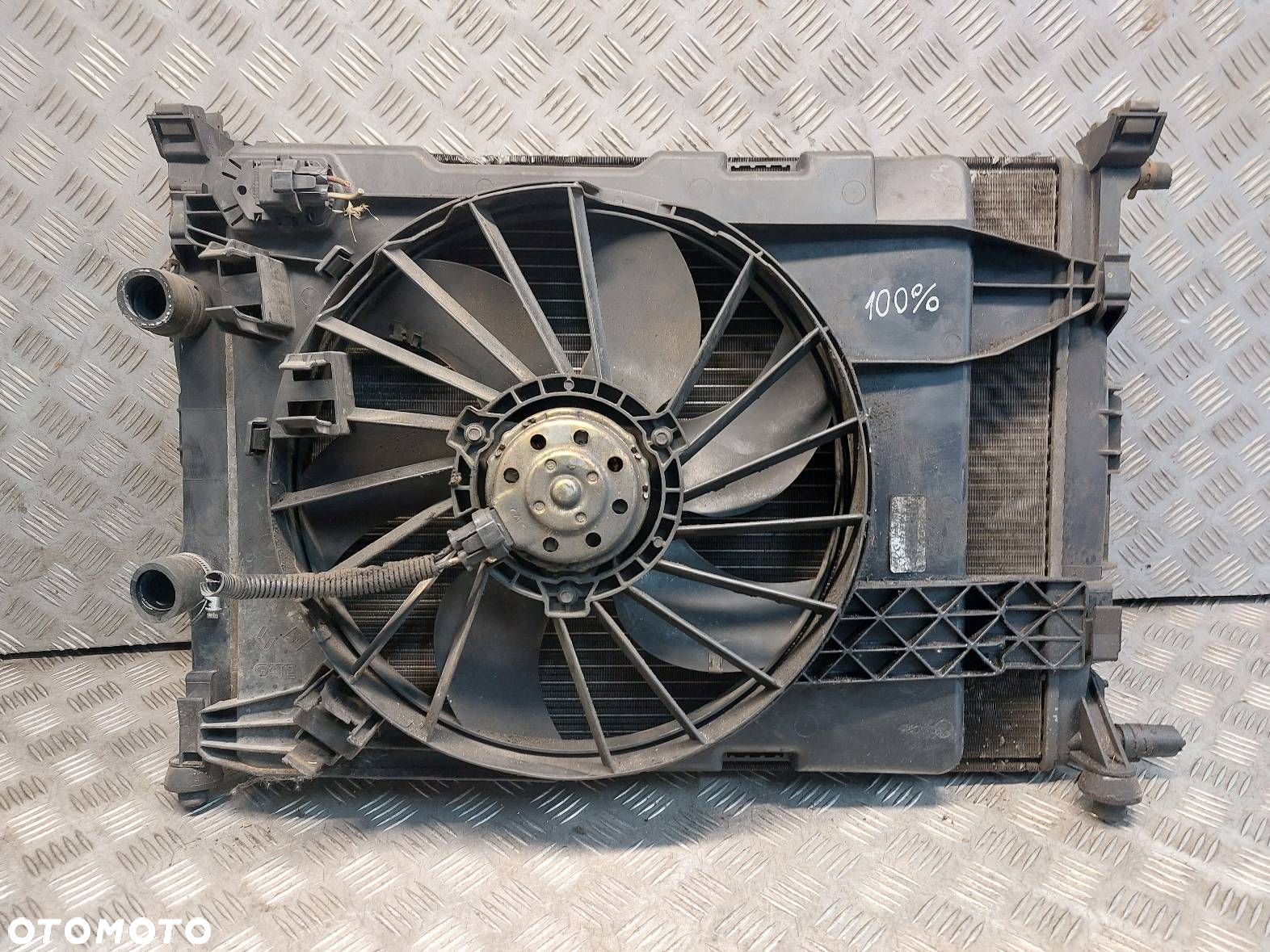 CHŁODNICA WODY + WENTYLATOR RENAULT MEGANE II 8200115542 8200115543 - 4