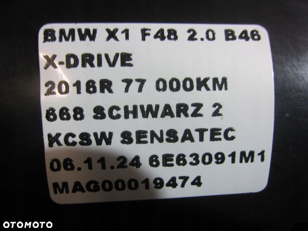 BMW X1 F48 USA AIRBAG PODUSZKA POWIETRZNA FOTELA LEWEGO 7374509 72127374509 - 8