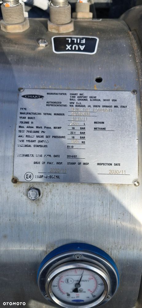 SCANIA R S ZBIORNIK GAZU LNG CHART 386L - 2