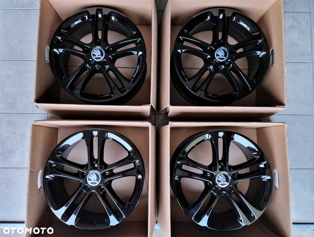 Alufelgi 17 5x112 Skoda Octavia Kodiaq Superb Yeti Karoq Czarne ! 804# - 6