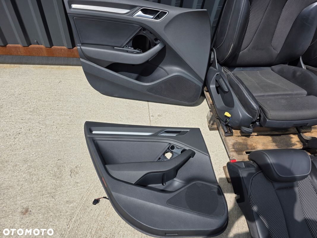 FOTEL FOTELE KOMPLET AUDI A3 8V SPORTBACK 5-DRZWI SKÓRA+MATERIAŁ S LINE ! - 5