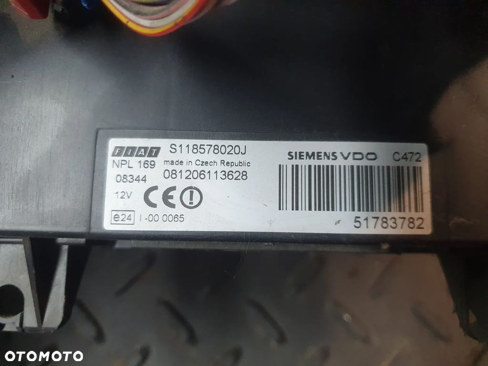STEROWNIK KOMPUTER SKRZYNKA BSI FIAT PANDA II 51783782  + WTYCZKI INSTALACJA - 2