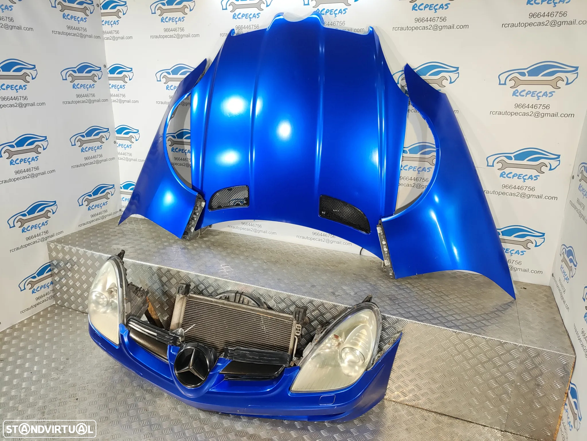 .FRENTE COMPLETA MERCEDES BENZ SLK R171 CAPOT PARACHOQUES GUARDA-LAMAS OTICAS RADIADOR VENTILADOR FRENTE FIBRA REFORÇO - 21