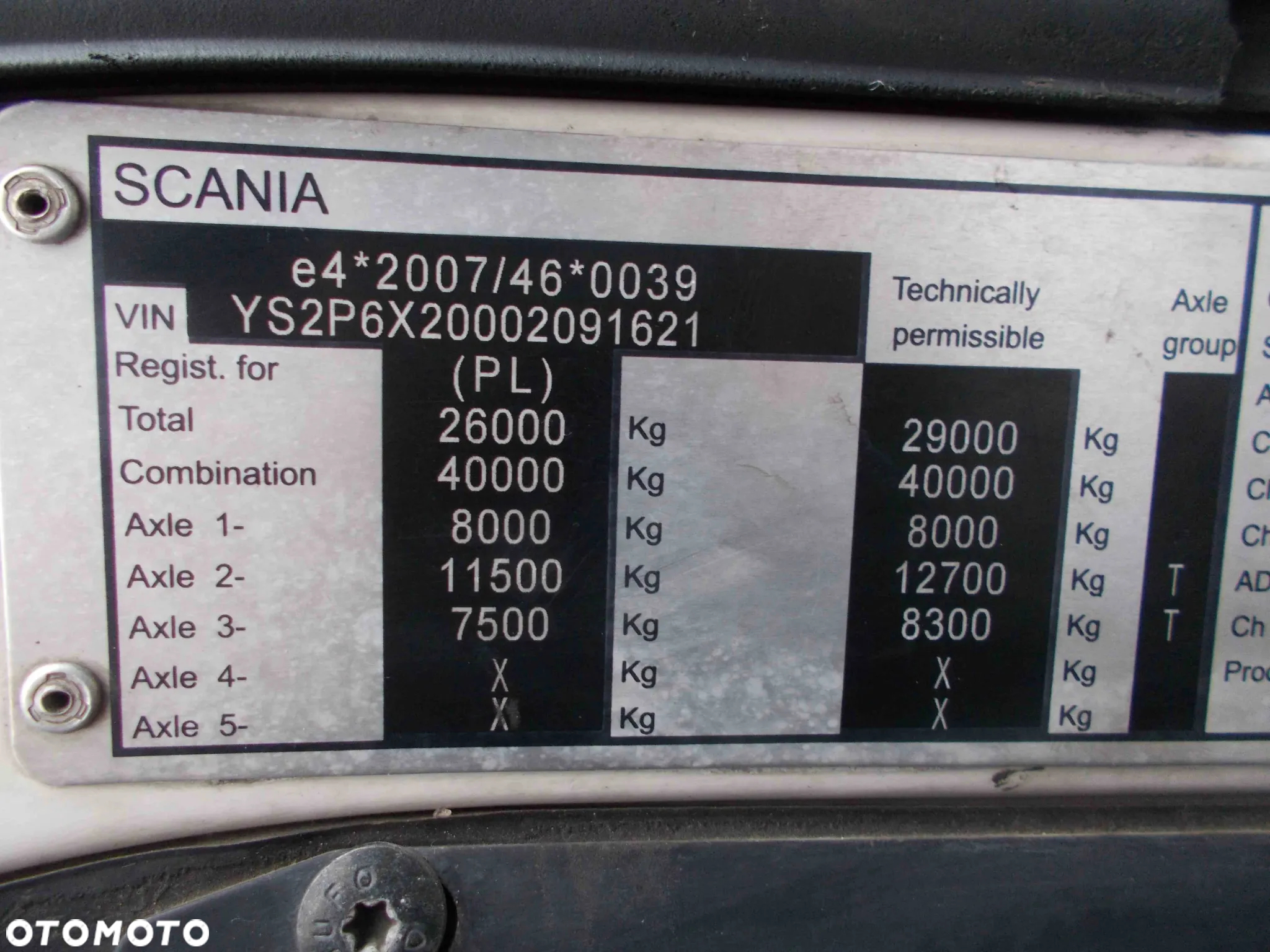 Scania P280 Rama Do Zabudowy 2014/2015 rok // Krótki Rozstaw Osi 375cm // 214 tyś km // Oś Skrętna 6x2 - 20