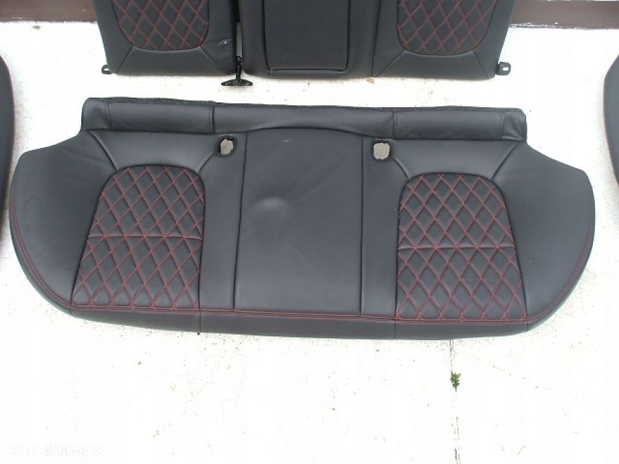 JAGUAR XF X250 lift FOTELE FOTEL komplet skóra czerwona nitka - 6