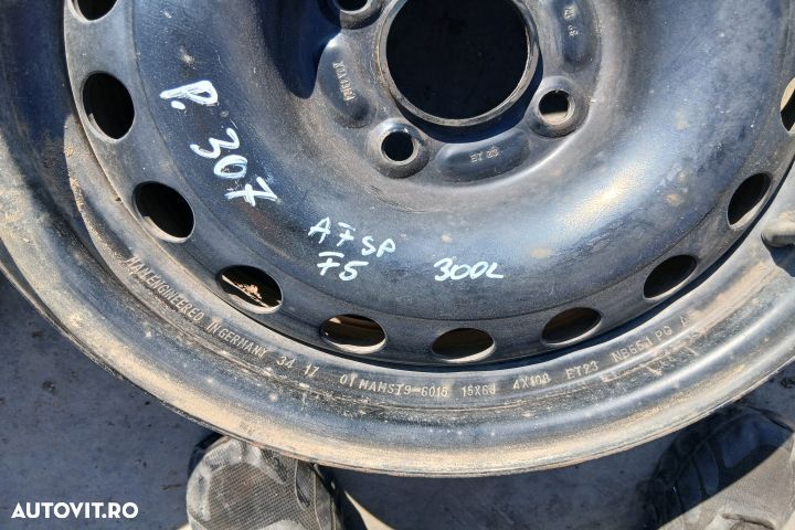 Jante tabla 15 - set 15X6J ET23 KBA49124 15X6J ET23 KBA49124 Peugeot - 3