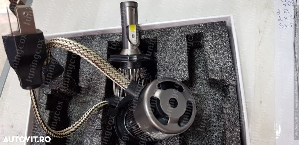 Bec Led H4 16000lm Lumina rece Puternica 6500k - 3