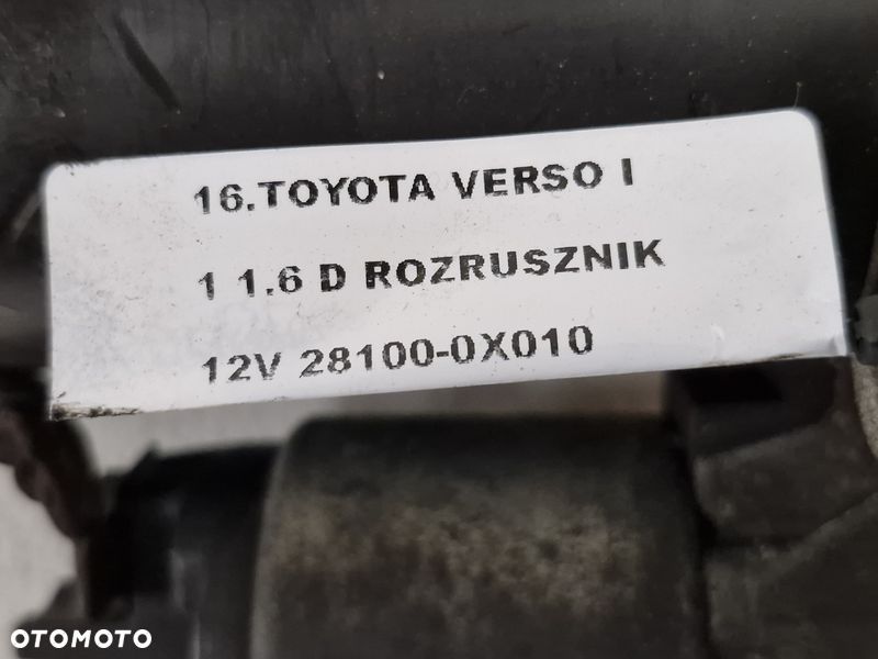 TOYOTA VERSO AVENSIS T27 LIFT T29 1.6 D ROZRUSZNIK 12V 28100-0X010 0001138064 - 2