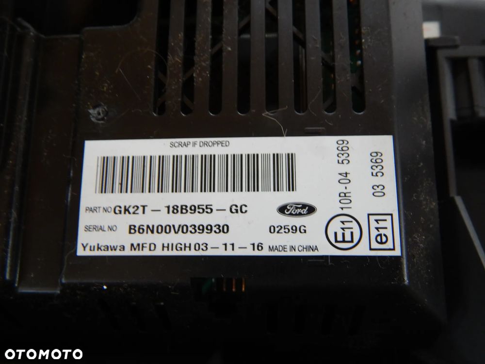 Radio fabryczne ekran wyświetlacz moduł BT panel ramka przełacznik Ford TRANSIT MK8 custom 12-21  Łuków części - 7