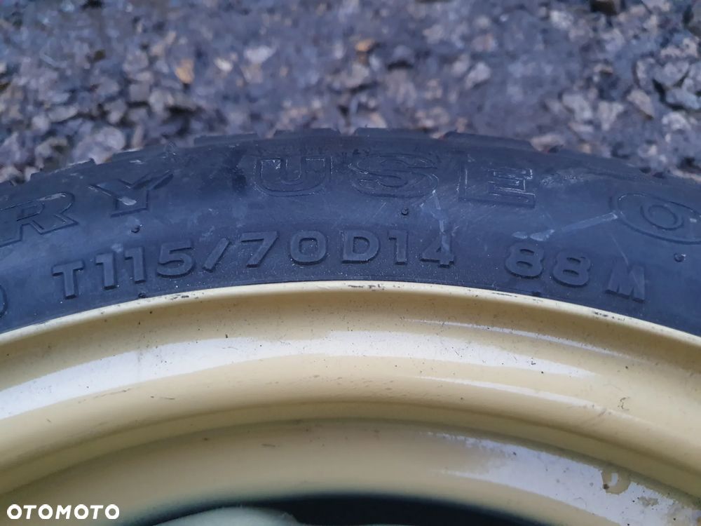KOŁO ZAPASOWE DOJAZDOWE R14 4X100 HYUNDAI KIA TOYOTA MAZDA 115/70R14 POSIADAM 5 SZT - 18