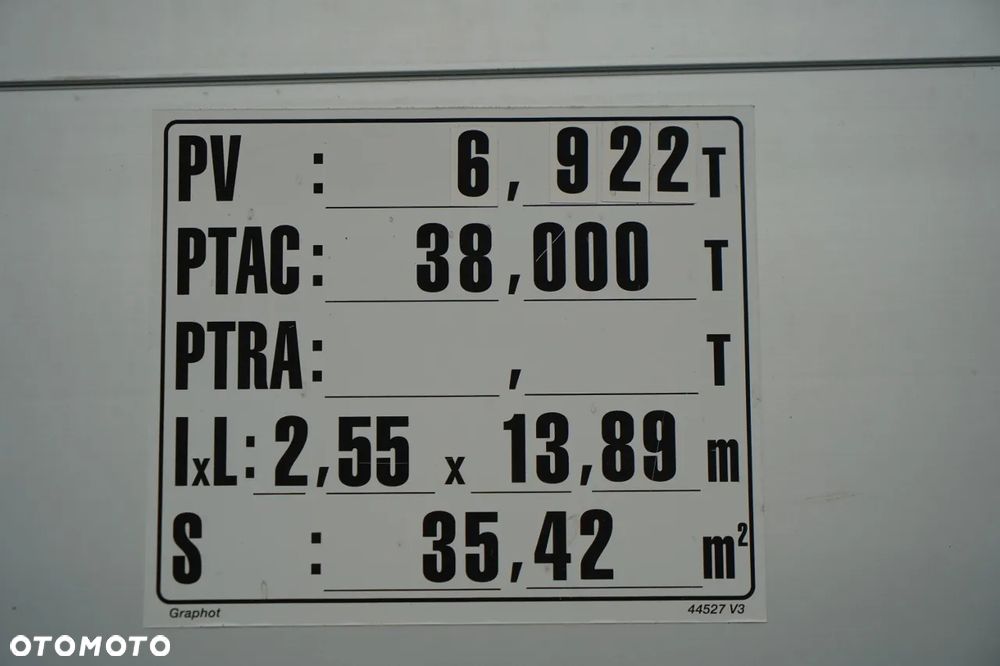 Schmitz Cargobull FIRANKA / STANDARD /  PALECIARA / PLANDEKA ZBROJONA / - 30