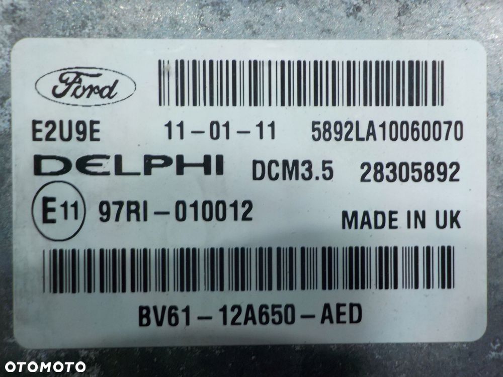 GRAND C-MAX MK2 II 2.0 TDCI 11r sterownik komputer silnika BV61-12A650-AED - 6