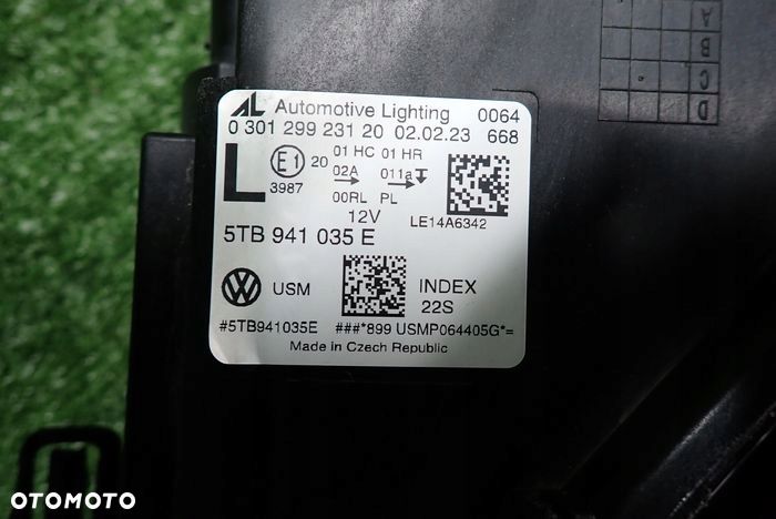 VW TOURAN FULL LED 15- reflektor lewy lampa lewa 5TB941035E - 10