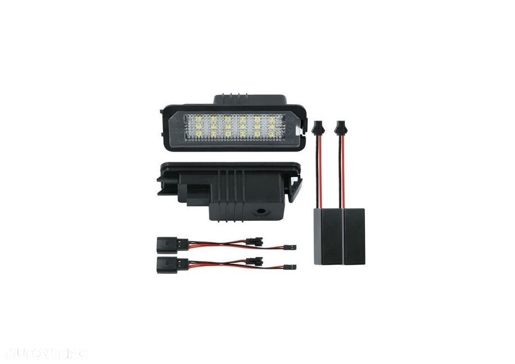 Lampi numar dedicate full led leduri pentru Skoda Superb 2 Sedan 2008+ - 1