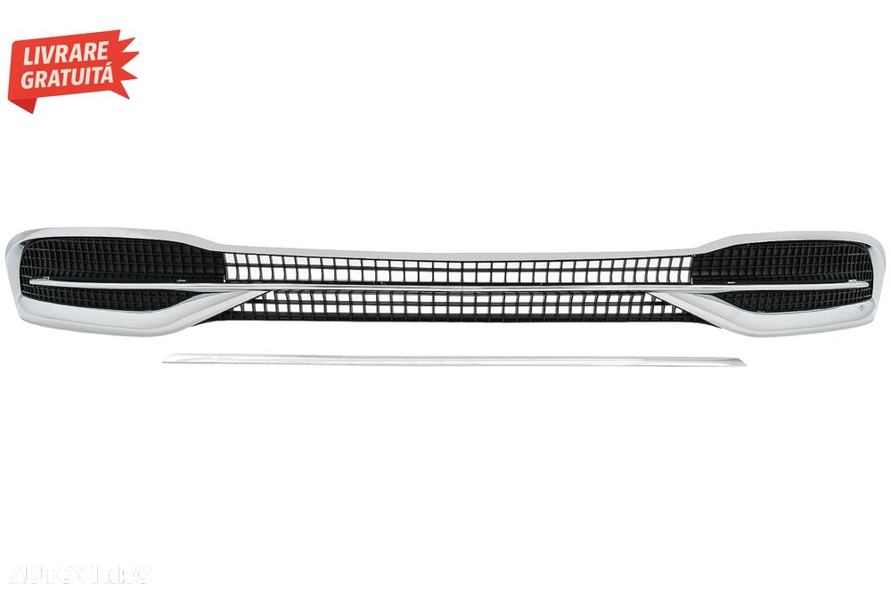 Accesorii Bara Fata Mercedes S-Class W222 Facelift Sedan (2017-2020) Chrome M-Desi- livrare gratuita - 1