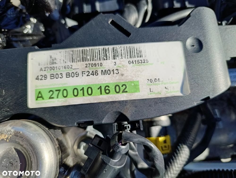 MERCEDES B KLASA W246 1.6 CGI SILNIK KOMPLETNY 270910 - 7