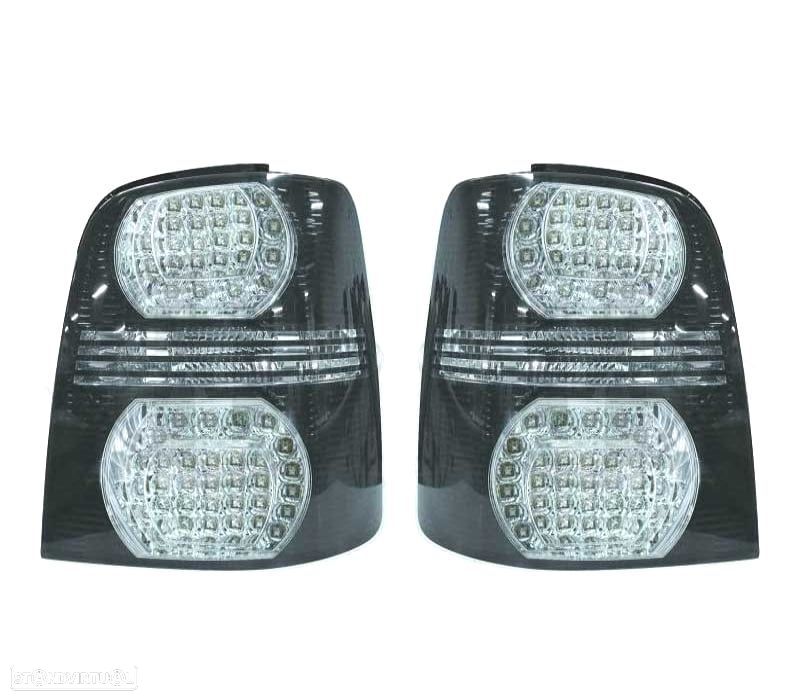 FAROLINS TRASEIROS LED PARA VOLKSWAGEN VW TOURAN 03-10 PRETO BRANCO - 1