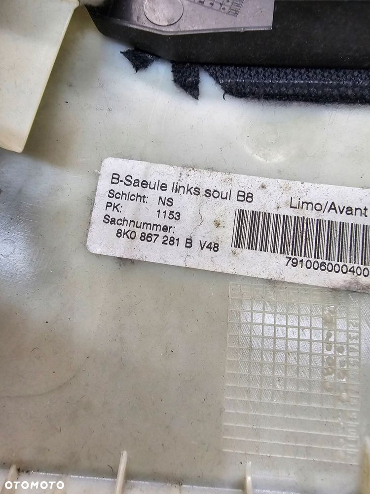 OSŁONA SŁUPKA B LEWA AUDI A4 B8 8K0867281B V48 - 6