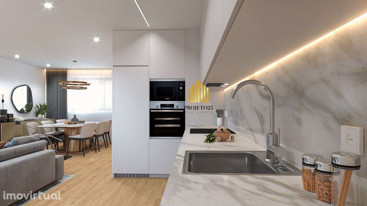 T1 Novo com Varanda e Garagem, em Condº Fechado, Centro de Ermesinde. - Grande imagem: 5/23