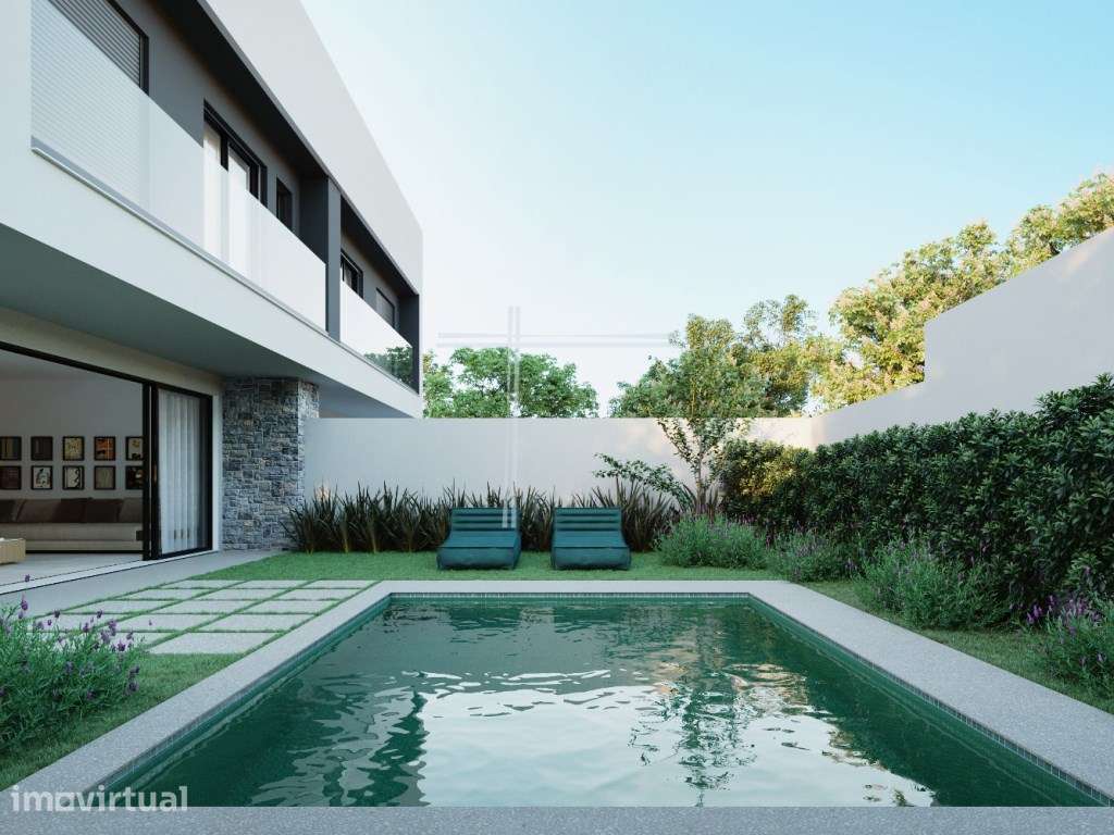Moradia geminada T3, arquitetura contemporânea com piscina - Pêra - Grande imagem: 3/28