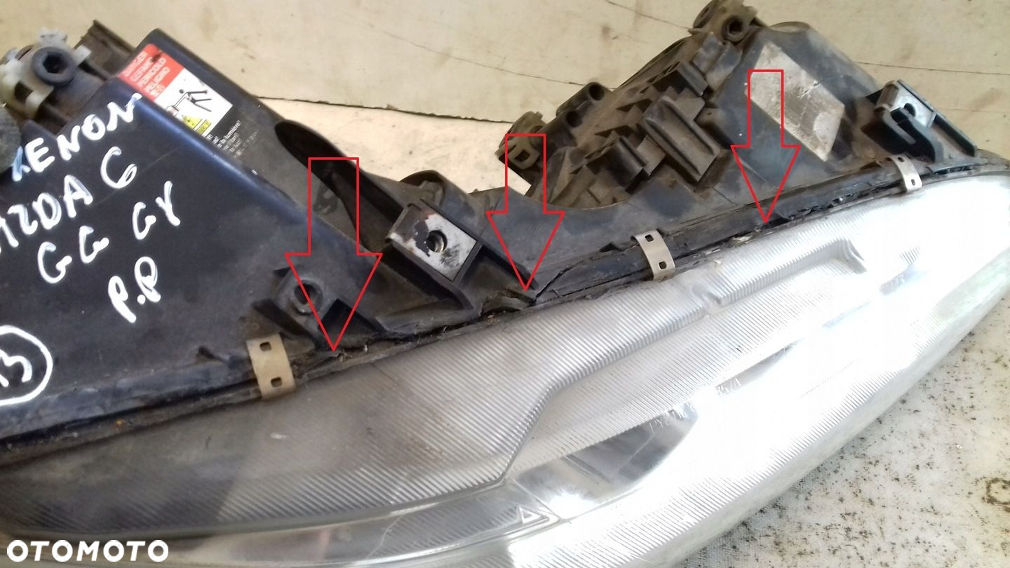 LAMPA PRAWY PRZÓD PRZEDNIA XENON MAZDA 6 GG GY 02- - 6