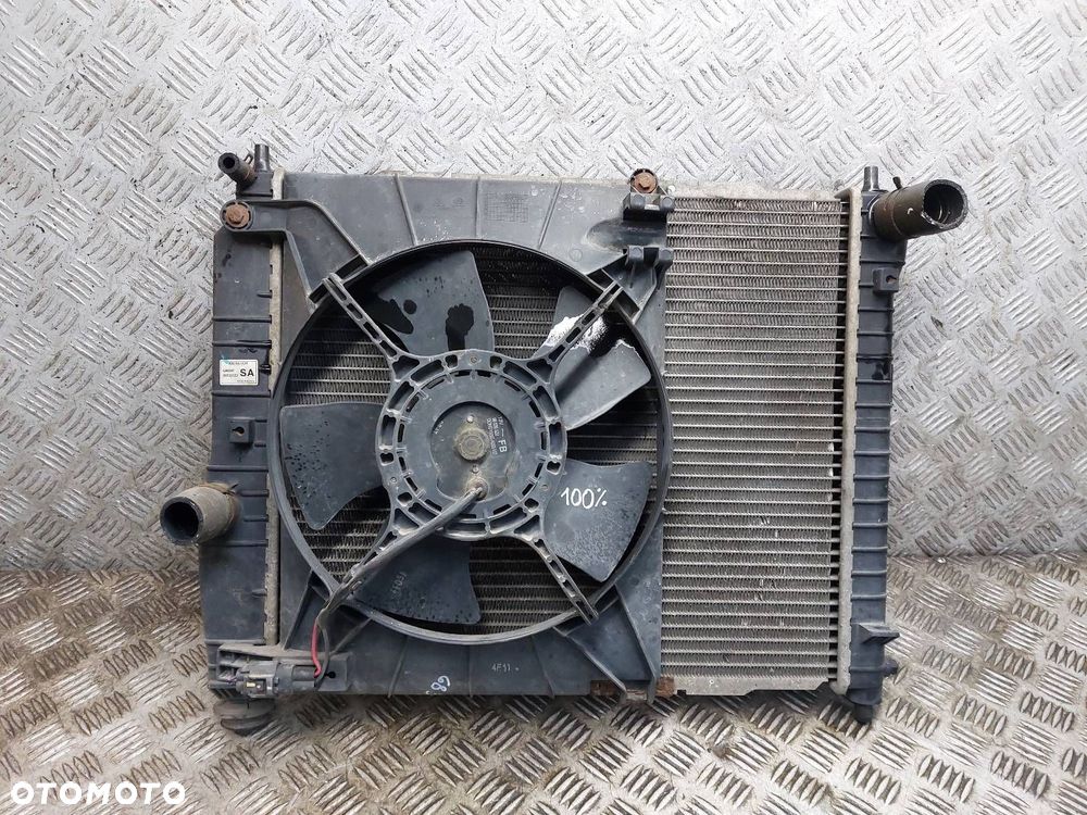 CHŁODNICA WODY + WENTYLATOR CHEVROLET AVEO I 1.2 8V 96536523 96536522 - 1