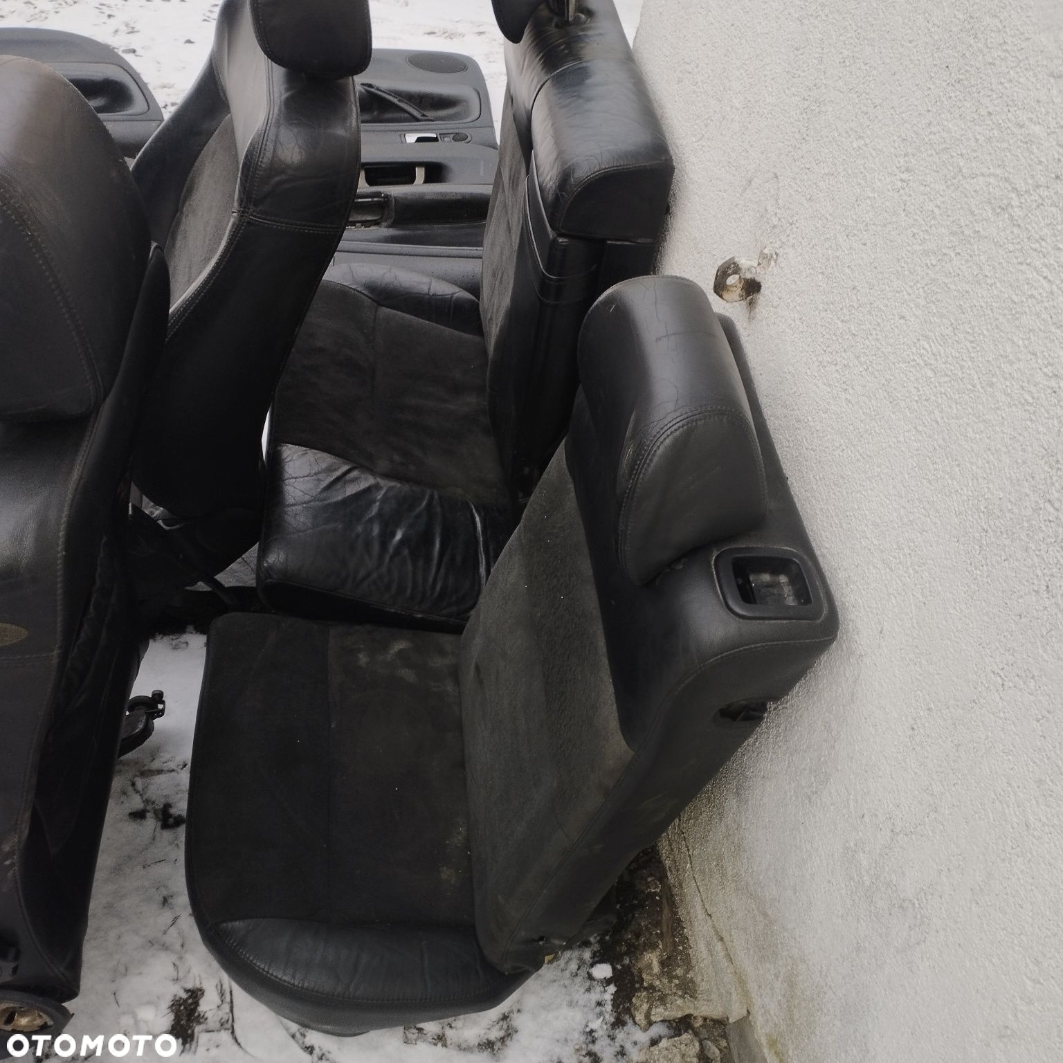 Volkswagen Passat B5 kombi komplet foteli pół skóra alcantara grzane - 5