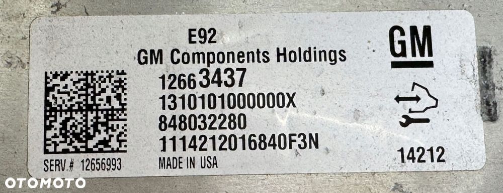 P2 CADILLAC ESCALADE IV 2014 - ECU E92 STEROWNIK SILNIKA KOMPUTER 12663437 - 16