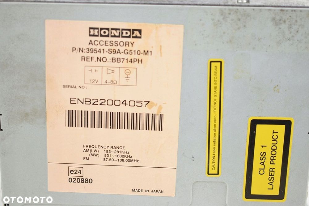 radio * nawigacja honda cr-v ii 39541-s9a-g510-m1 - 3